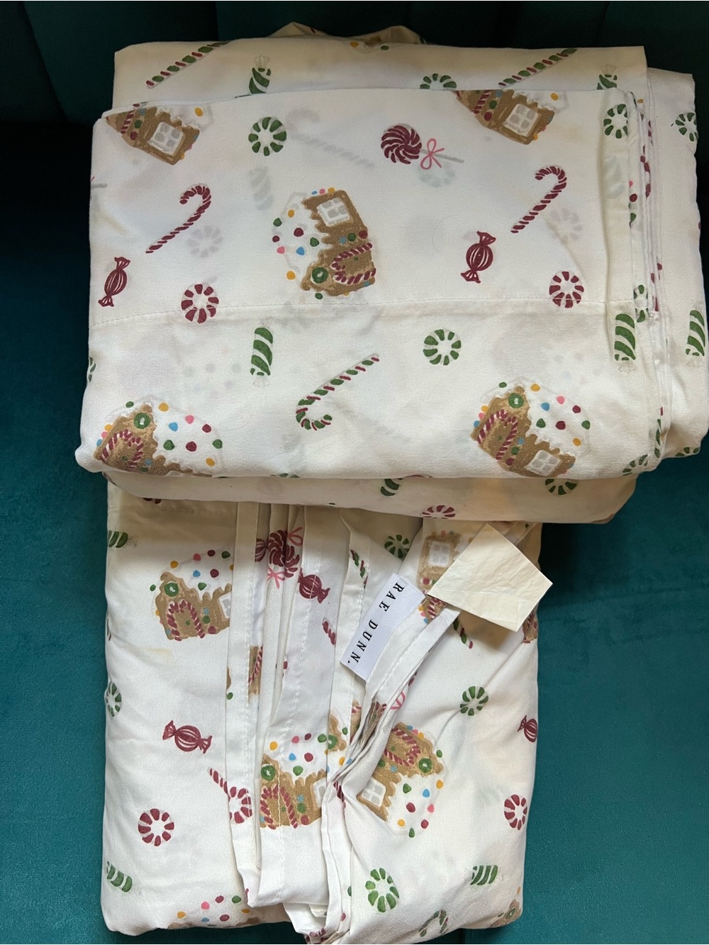 Rae Dunn White Holiday Gingerbread Candy Sheet Set